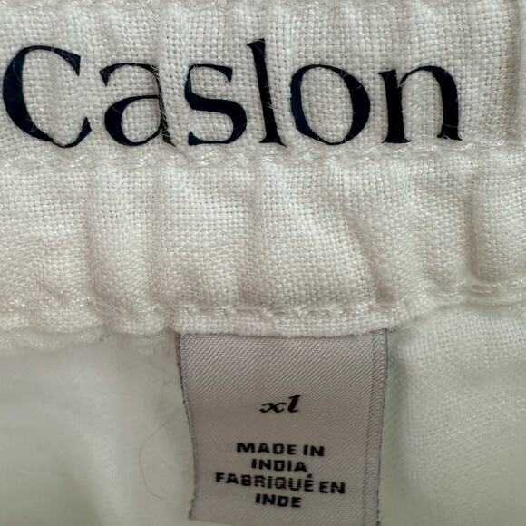 Caslon White Linen Drawstring Wide Leg Pants Women’s XL Summer Resort - Picture 4 of 8
